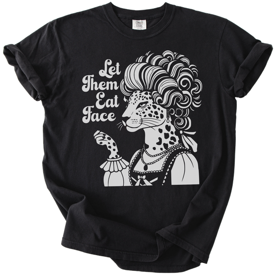 Let Them Eat Face Leopard Tee