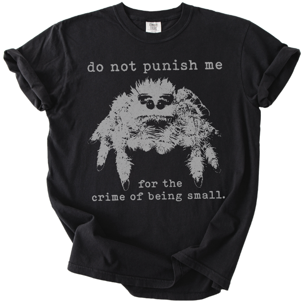 The Crime of Being Small Spider Tee