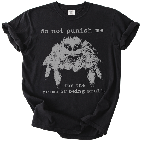 The Crime of Being Small Spider Tee
