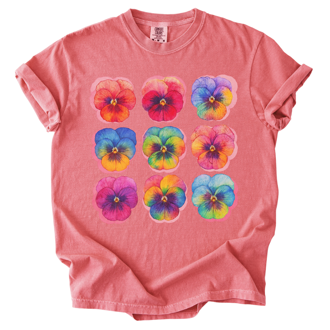 Rainbow Pride Pansies Tee
