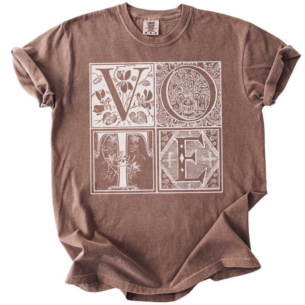 Vintage Blockletter Vote Tee
