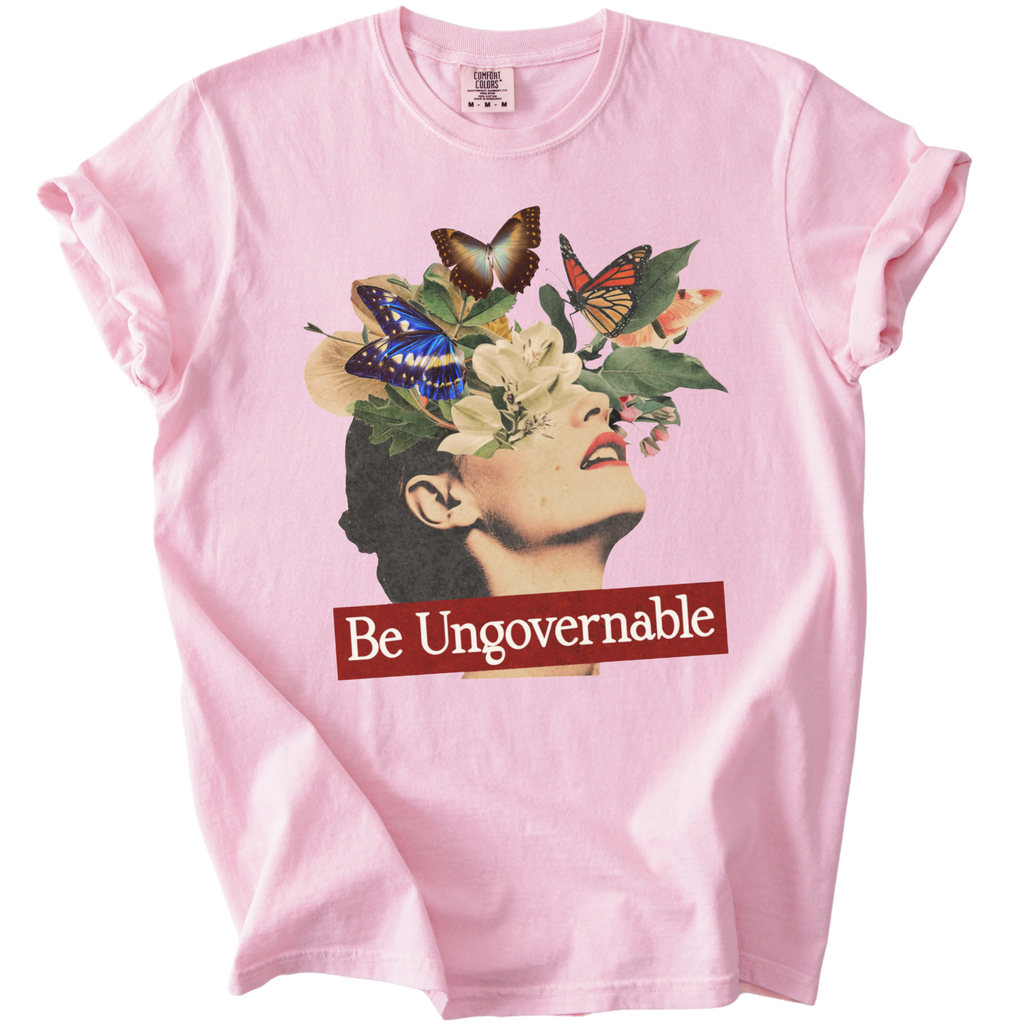 Be Ungovernable Butterfly Collage Tee