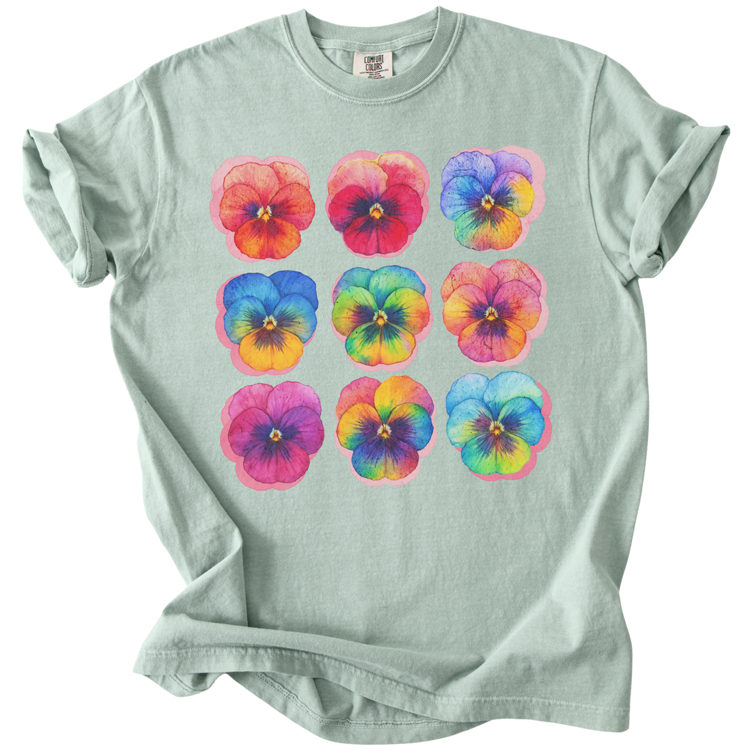 Rainbow Pride Pansies Tee