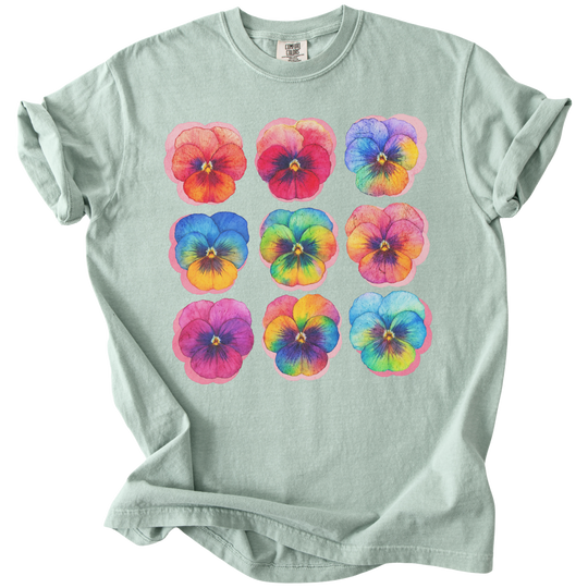 Rainbow Pride Pansies Tee