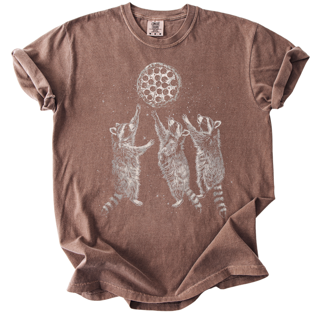 Raccoons &amp; A Pizza Moon Tee