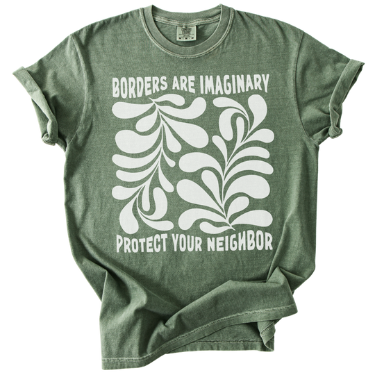 Borders Are Imaginary Abstract Tee