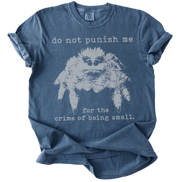 The Crime of Being Small Spider Tee