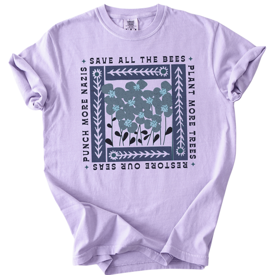 Save All The Bees Punch More Nazis Tee