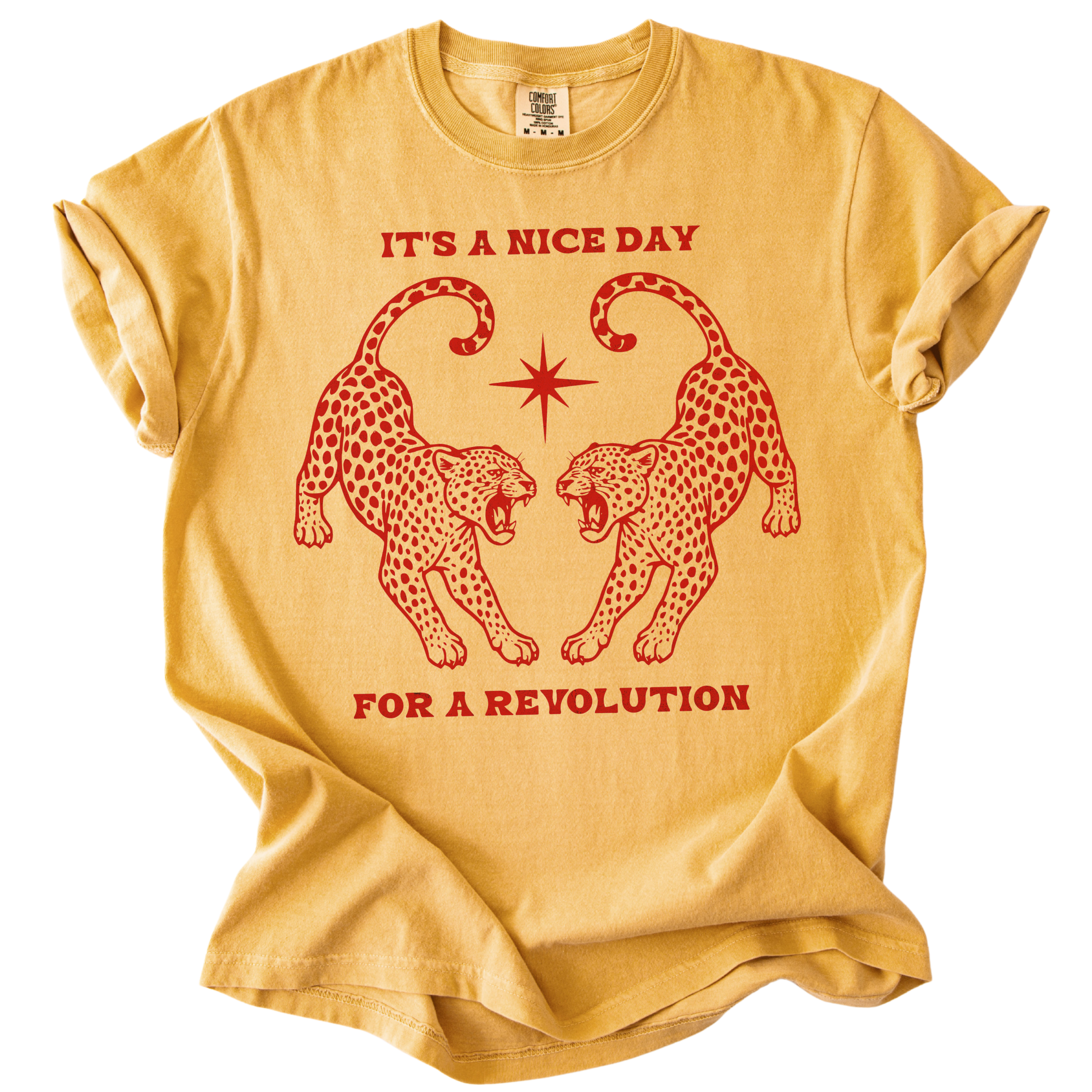 It's A Nice Day for A Revolution Leopards Tee