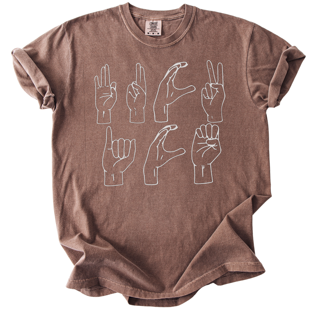 ASL Letters Fuck ICE Tee