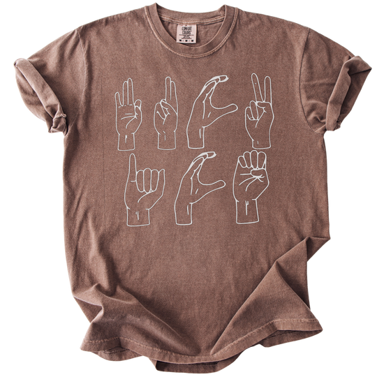 ASL Letters Fuck ICE Tee