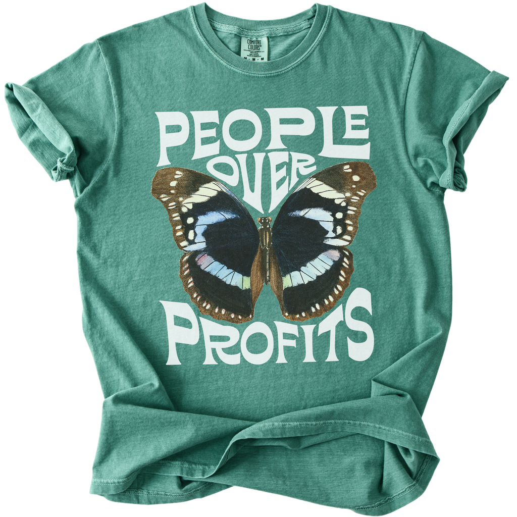 People Over Profits Butterfly Tee