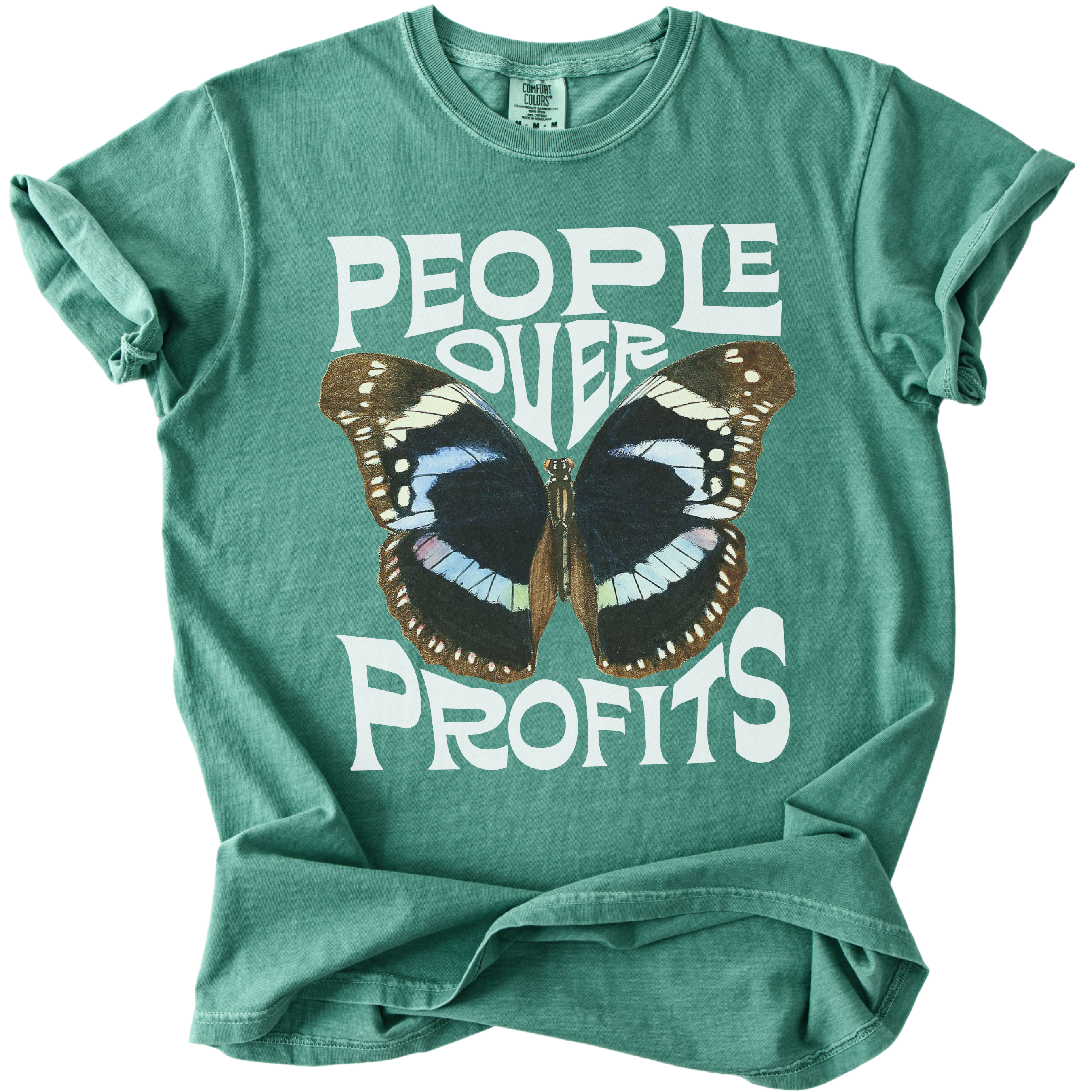 People Over Profits Butterfly Tee