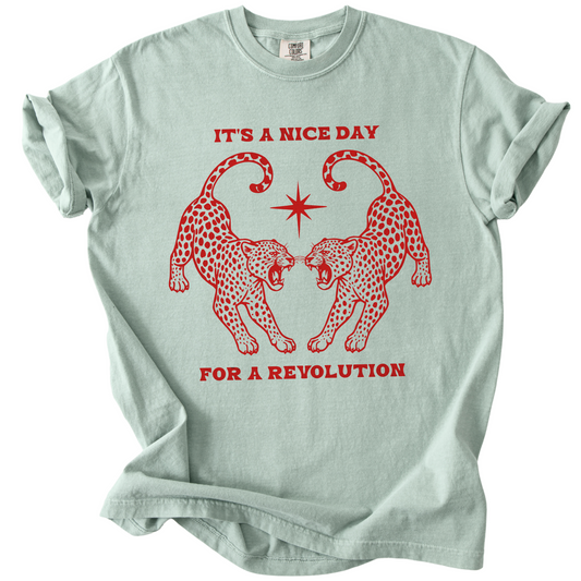 Nice Day For A Revolution Vintage Dyed Tee