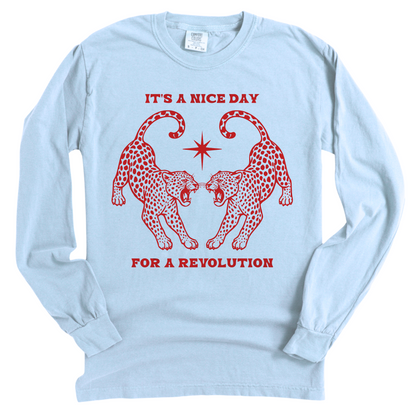 Nice Day For A Revolution Vintage Dyed Long Sleeve Tee
