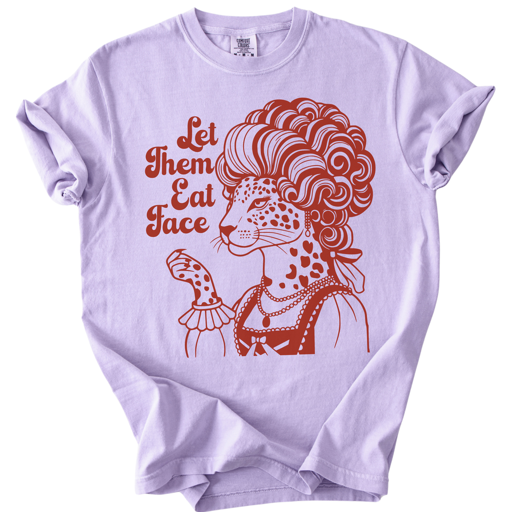 Let Them Eat Face Leopard Tee