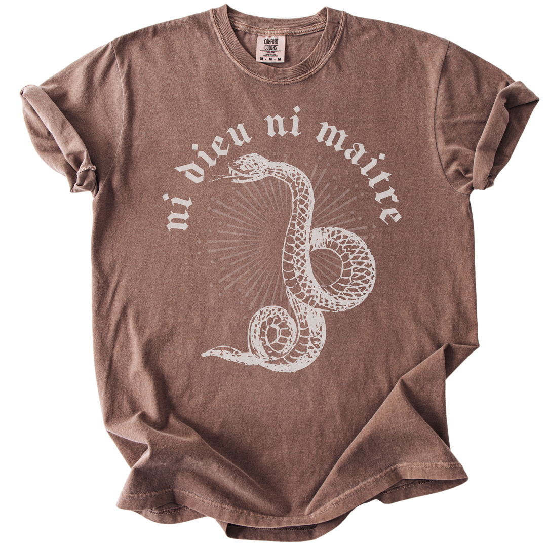 Ni Dieu Ni Maitre Snake Tee