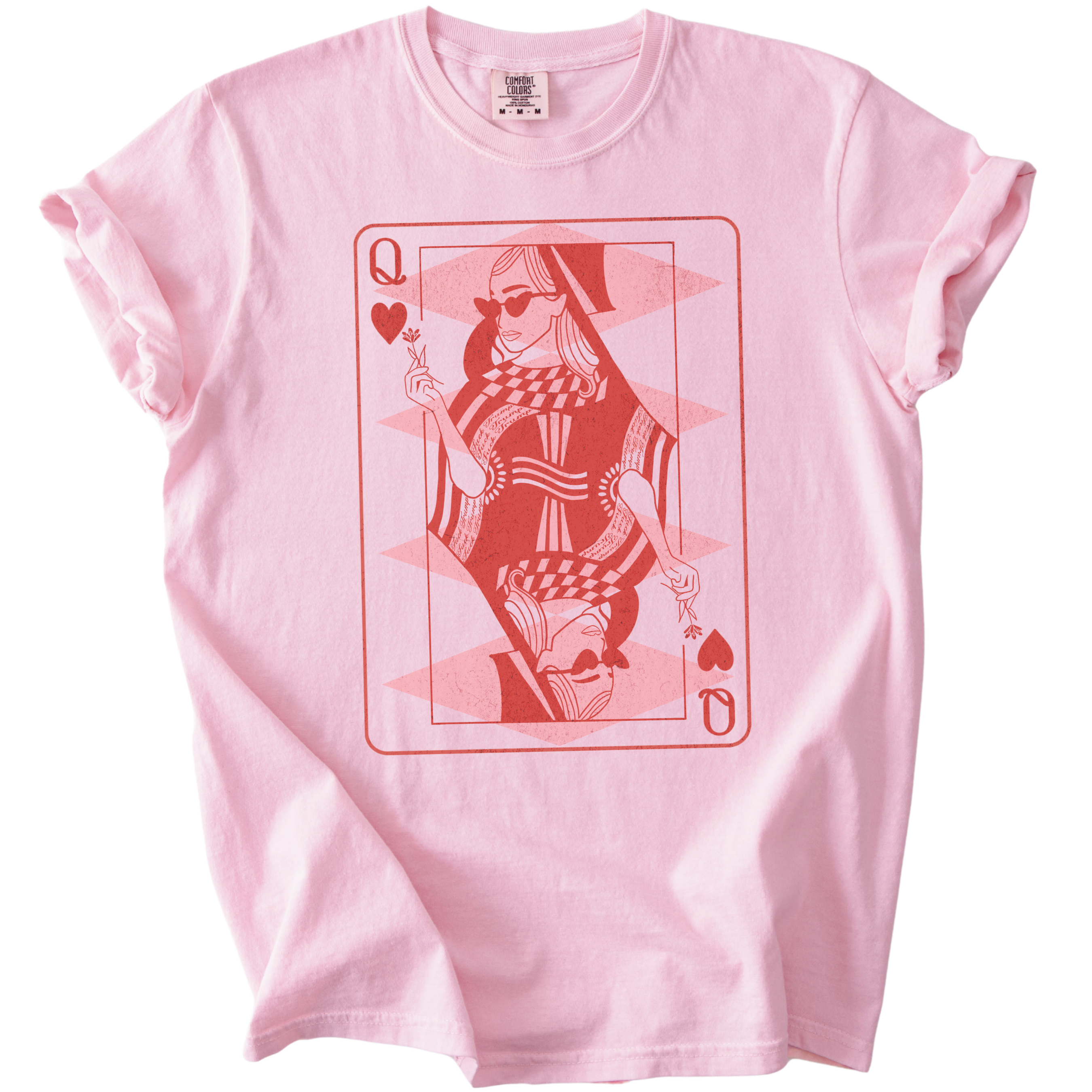 Subtle Fuck Trump Queen of Hearts Tee