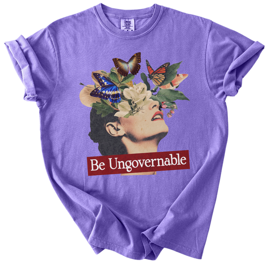 Be Ungovernable Butterfly Collage Tee