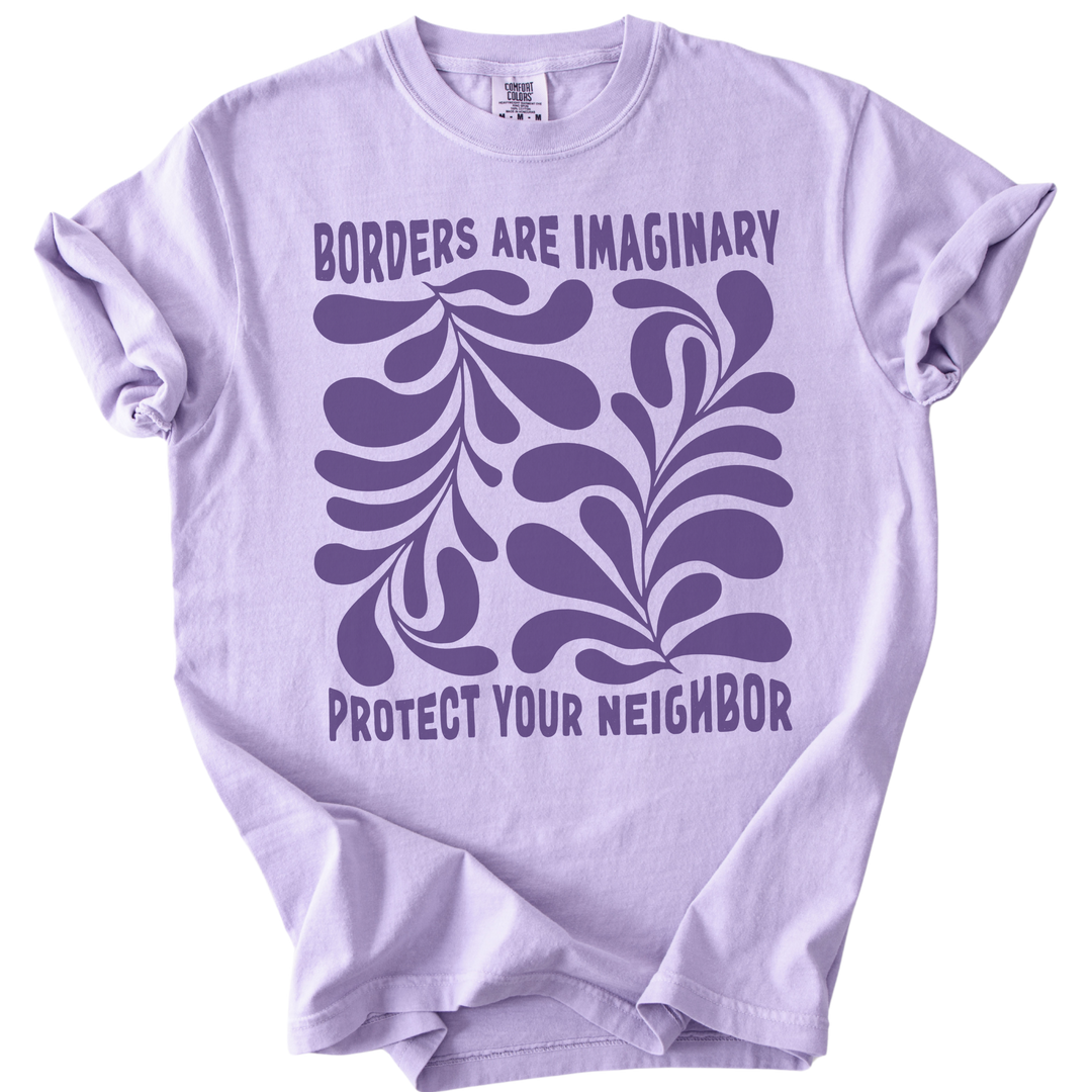 Borders Are Imaginary Abstract Tee