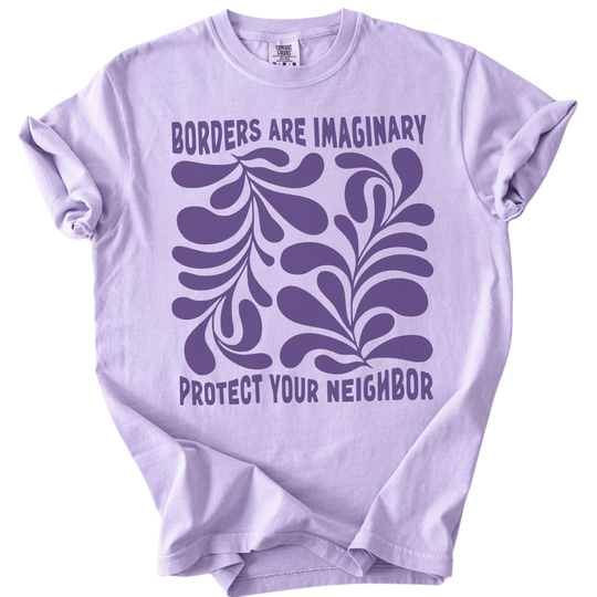 Borders Are Imaginary Abstract Tee