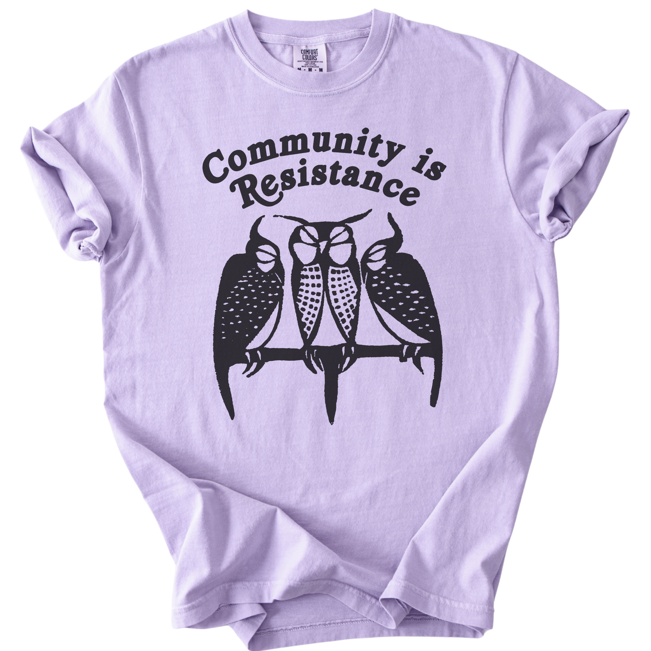 3 Owl Community is Resistance Tee
