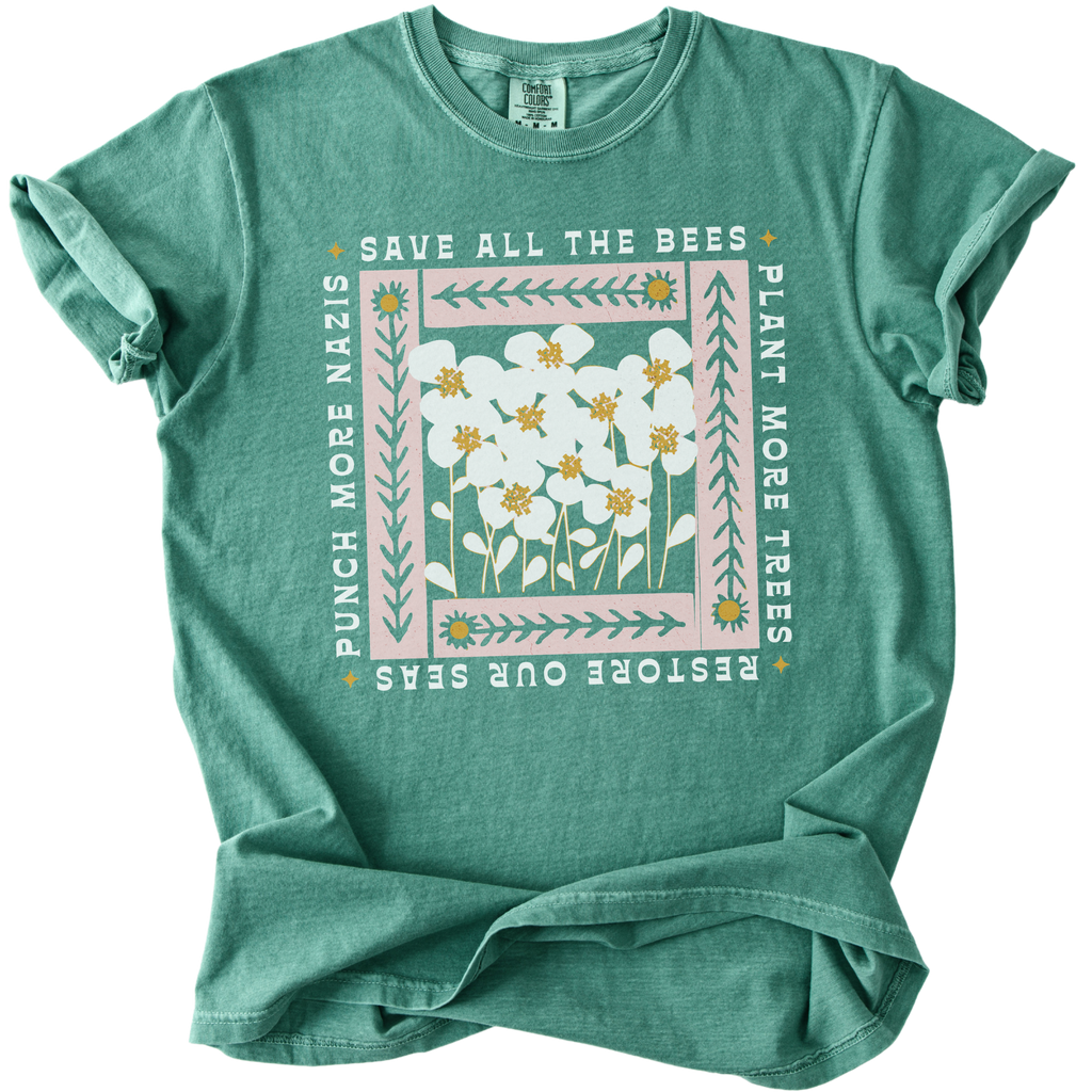 Save All The Bees Punch More Nazis Tee