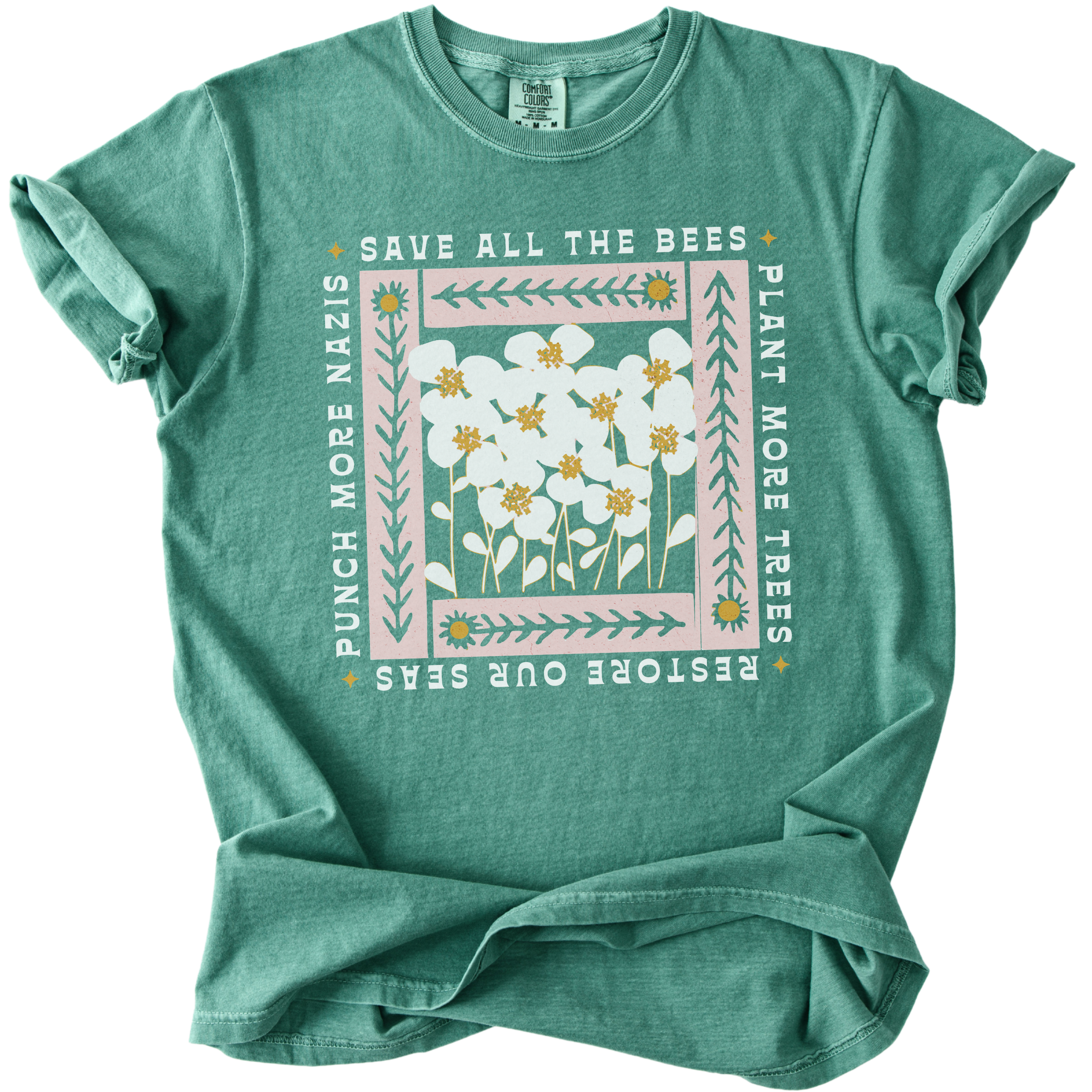 Save All The Bees Punch More Nazis Tee