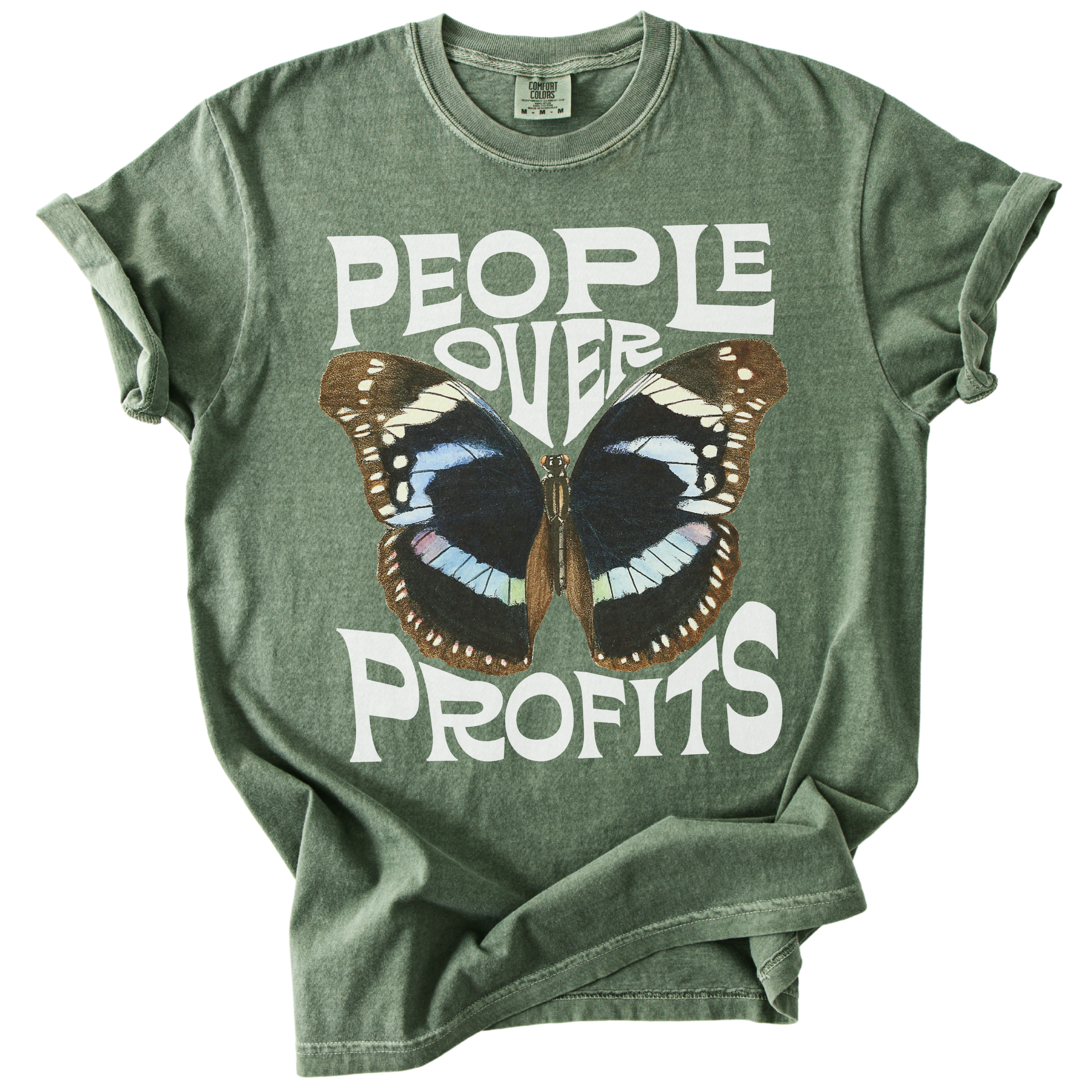 People Over Profits Butterfly Tee