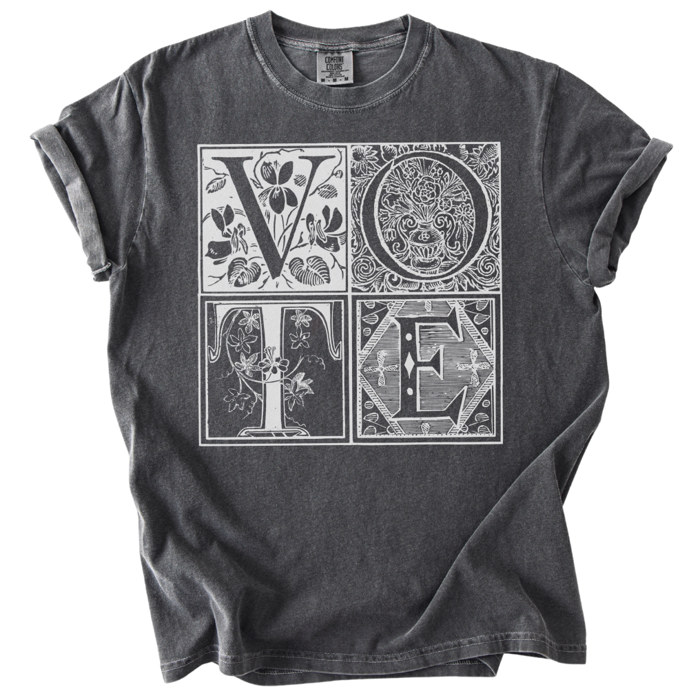 Vintage Blockletter Vote Tee
