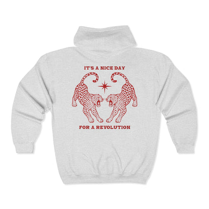 Nice Day For A Revolution Zip Hooded Sweatshirt