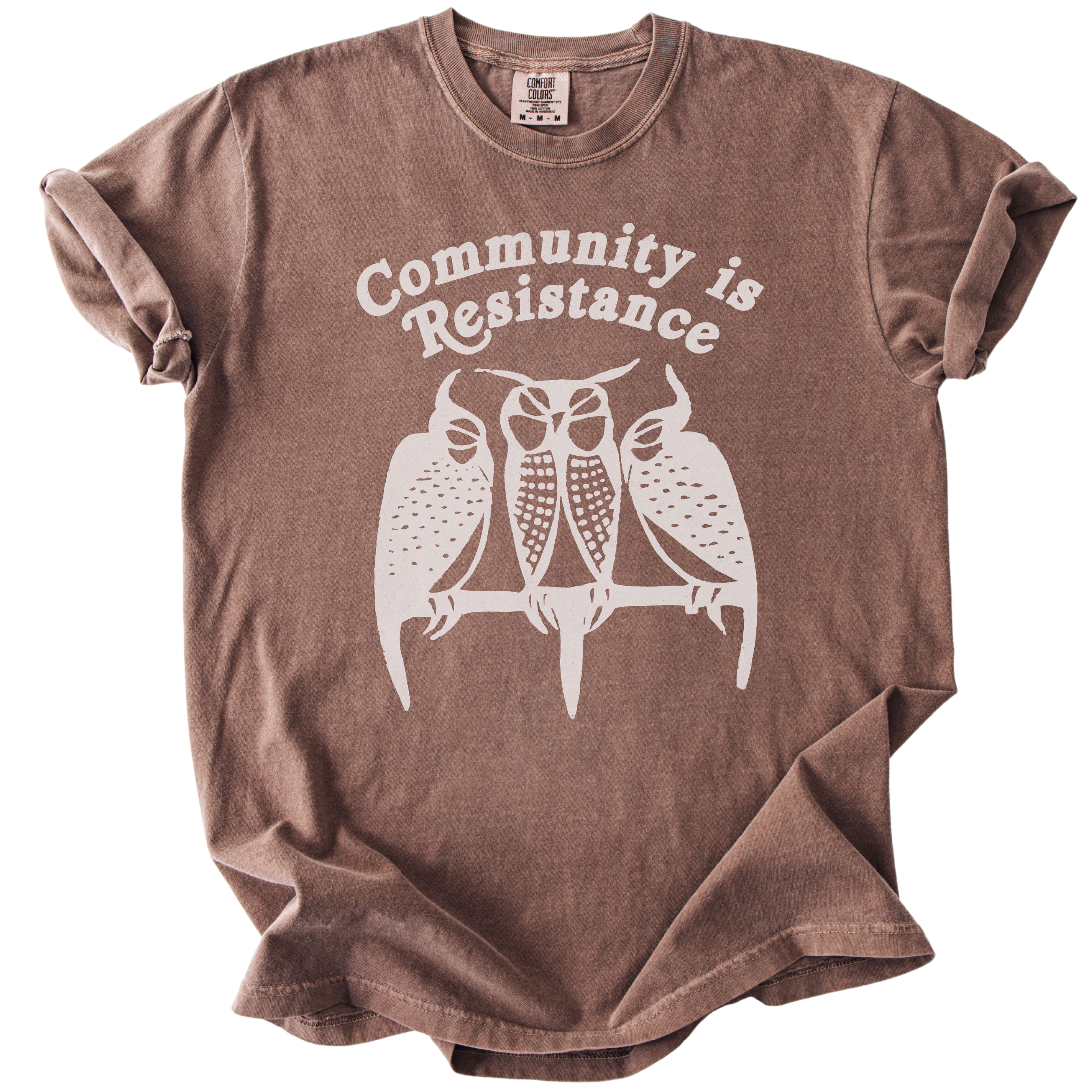 3 Owl Community is Resistance Tee