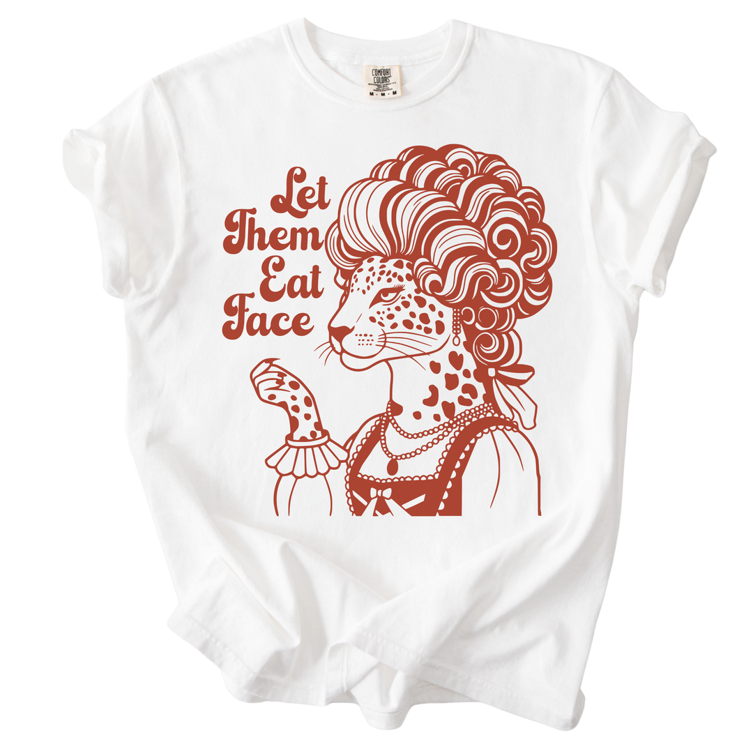 Let Them Eat Face Leopard Tee