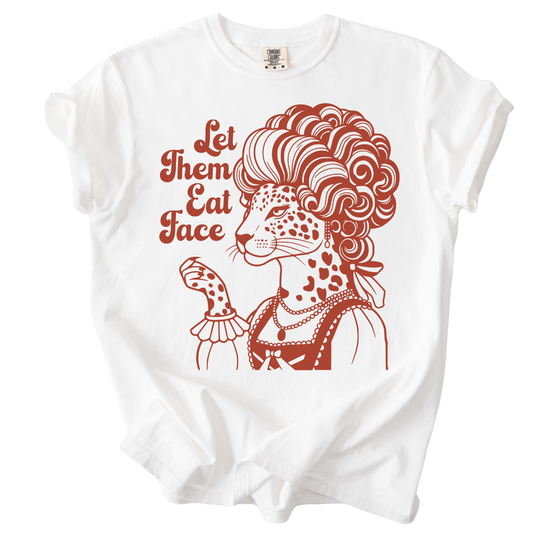 Let Them Eat Face Leopard Tee