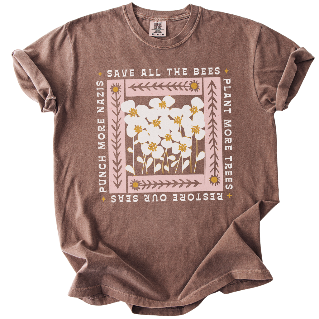 Save All The Bees Punch More Nazis Tee