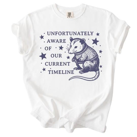 Unfortunately Aware of Our Current Timeline Tee