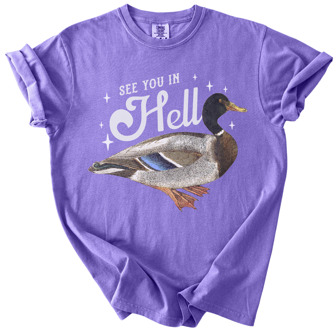 See You in Hell Mallard Duck Tee