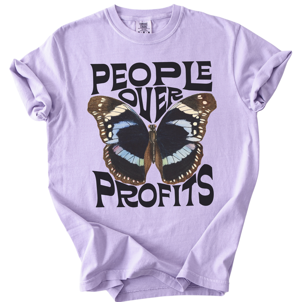 People Over Profits Butterfly Tee