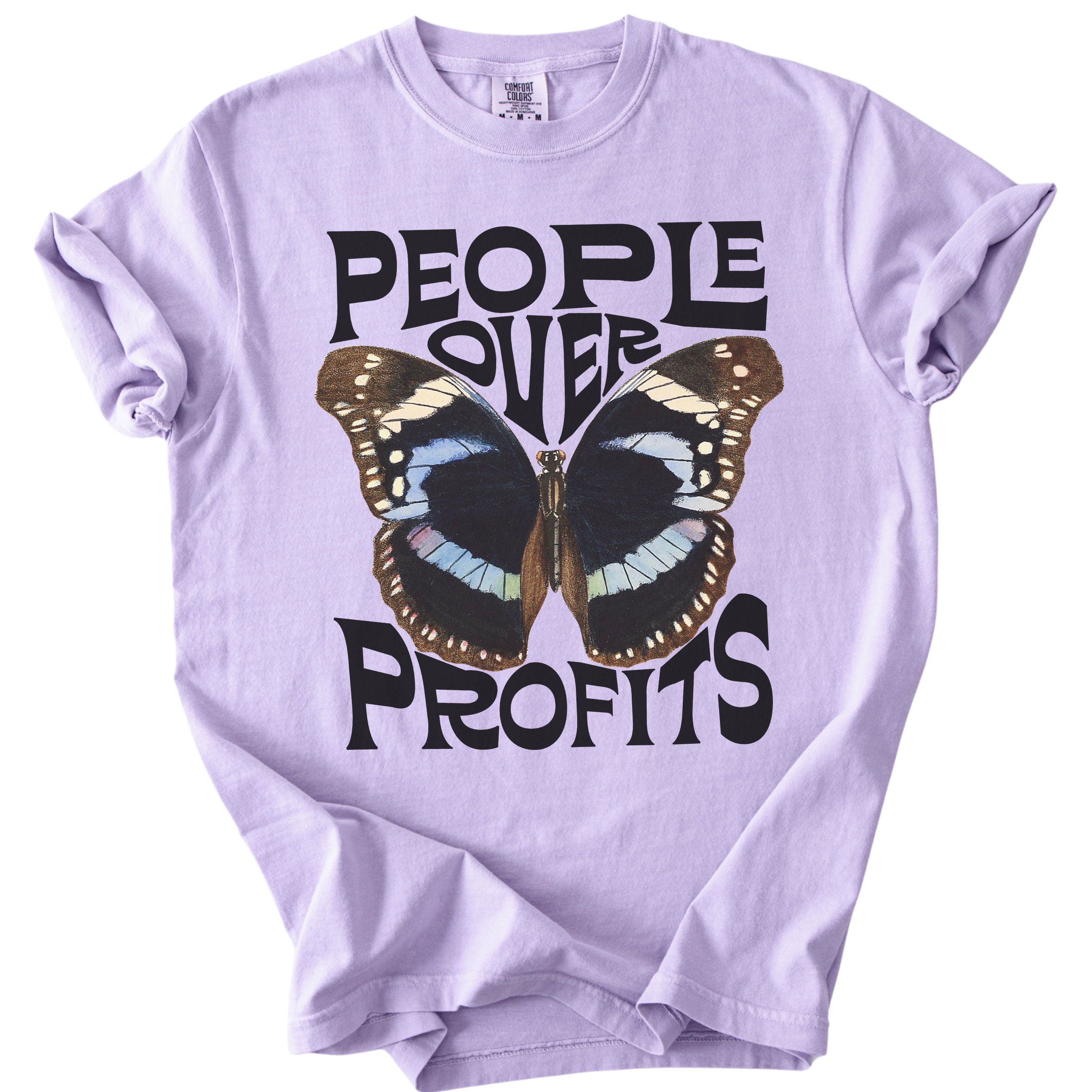 People Over Profits Butterfly Tee