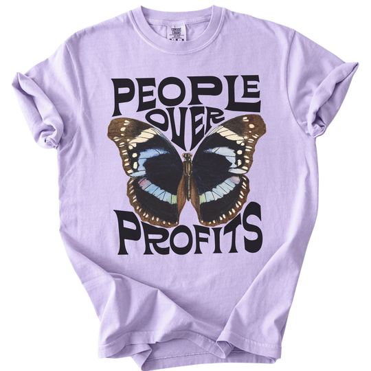 People Over Profits Butterfly Tee