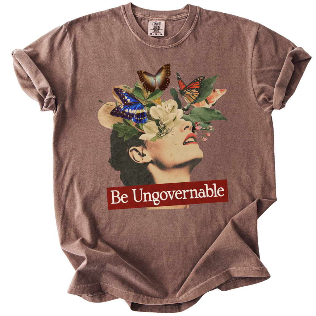 Be Ungovernable Butterfly Collage Tee