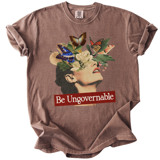 Be Ungovernable Butterfly Collage Tee