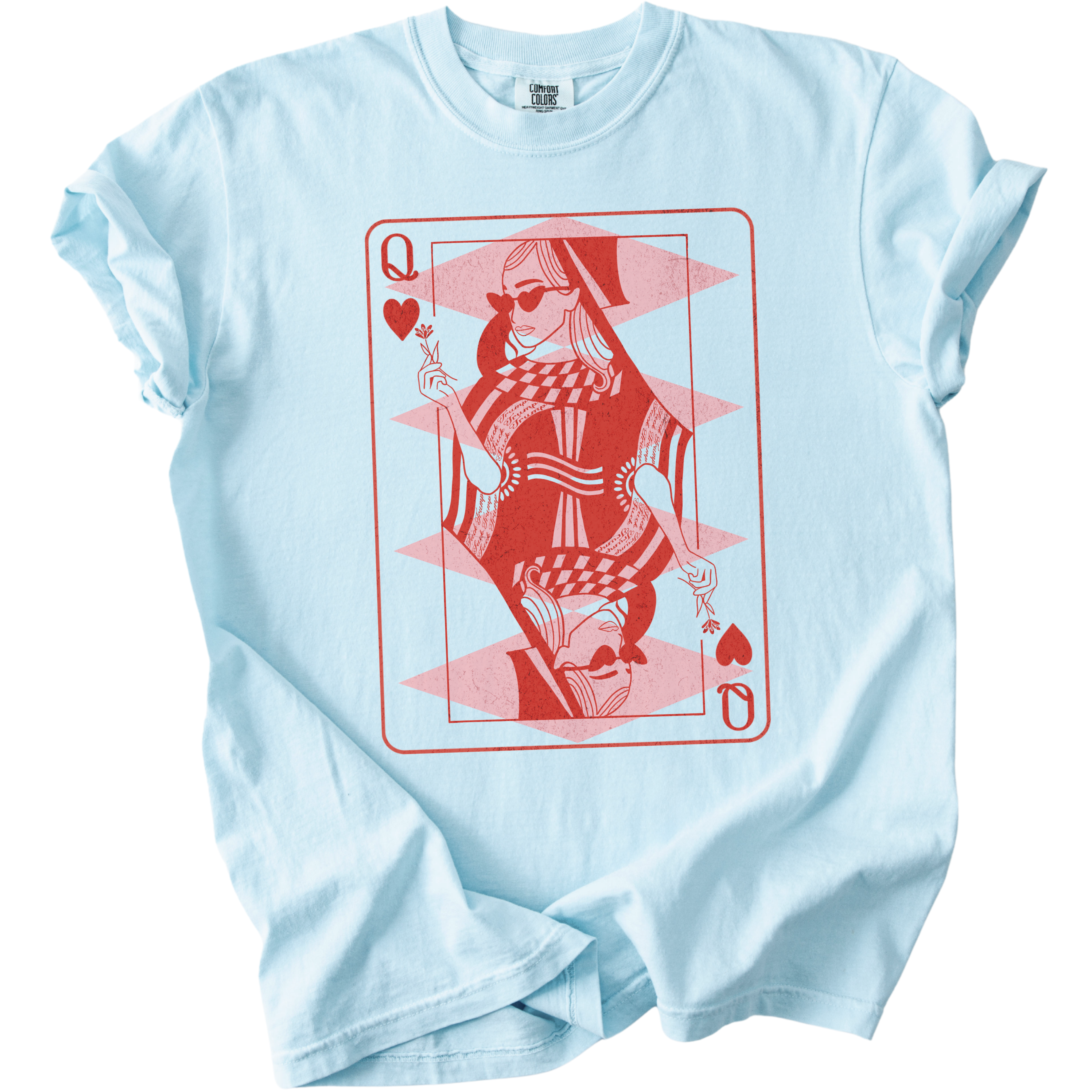 Subtle Fuck Trump Queen of Hearts Tee