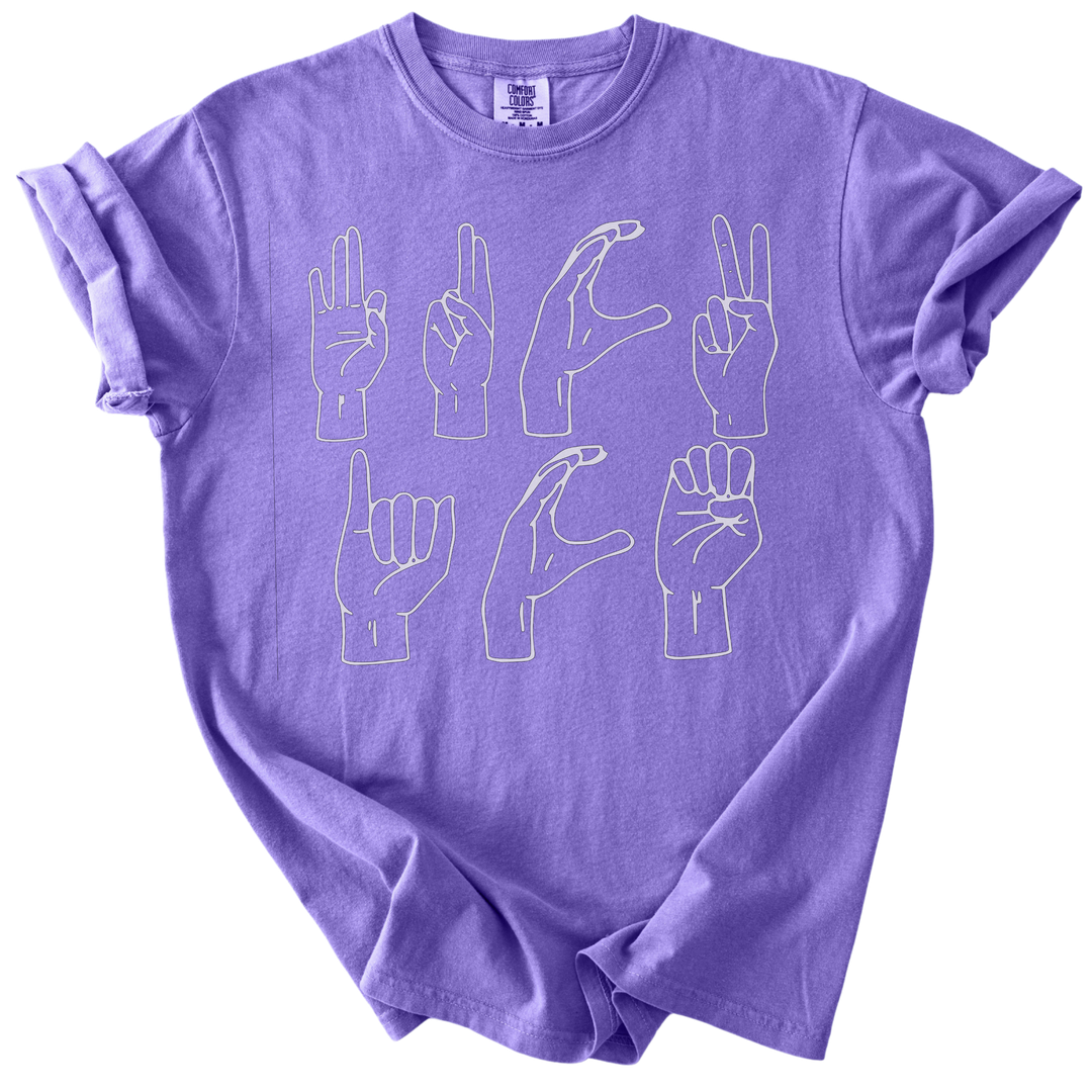 ASL Letters Fuck ICE Tee