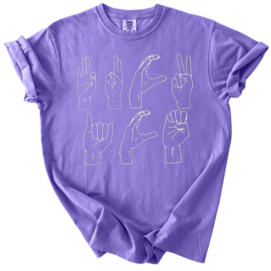 ASL Letters Fuck ICE Tee