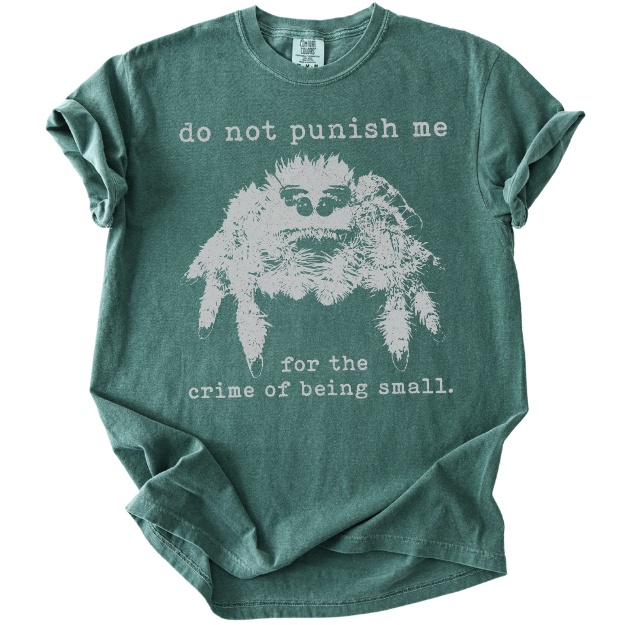 The Crime of Being Small Spider Tee