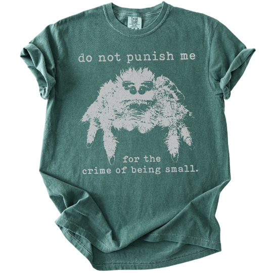 The Crime of Being Small Spider Tee