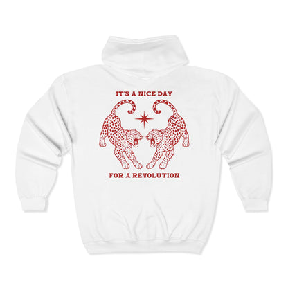 Nice Day For A Revolution Zip Hooded Sweatshirt