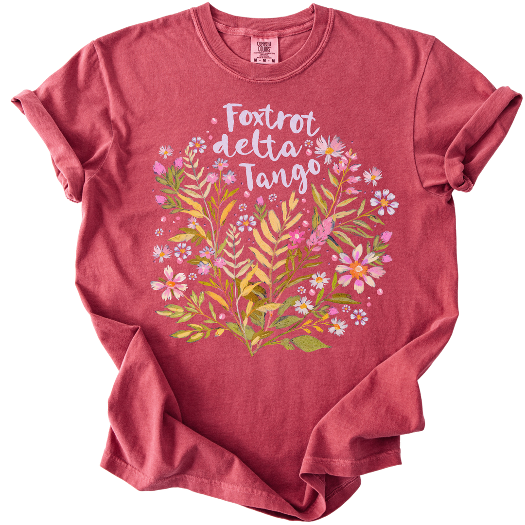 Floral Foxtrot Delta Tango Tee