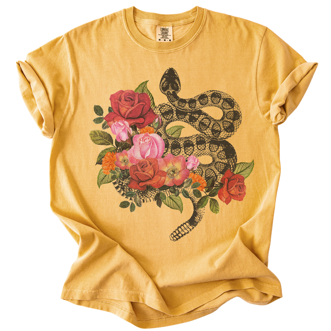 Vintage Floral Snake Tee